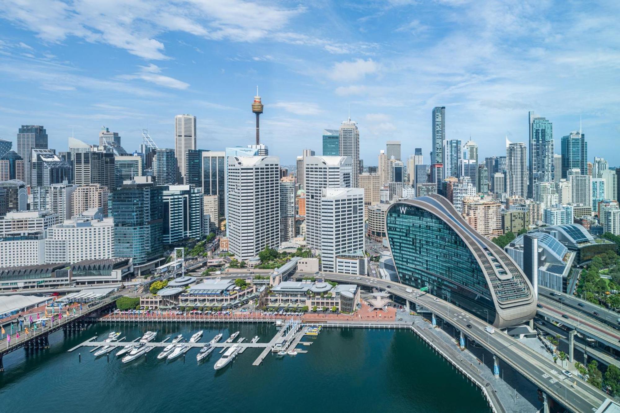 W Sydney Hotel Ngoại thất bức ảnh Aerial view of the Sydney CBD